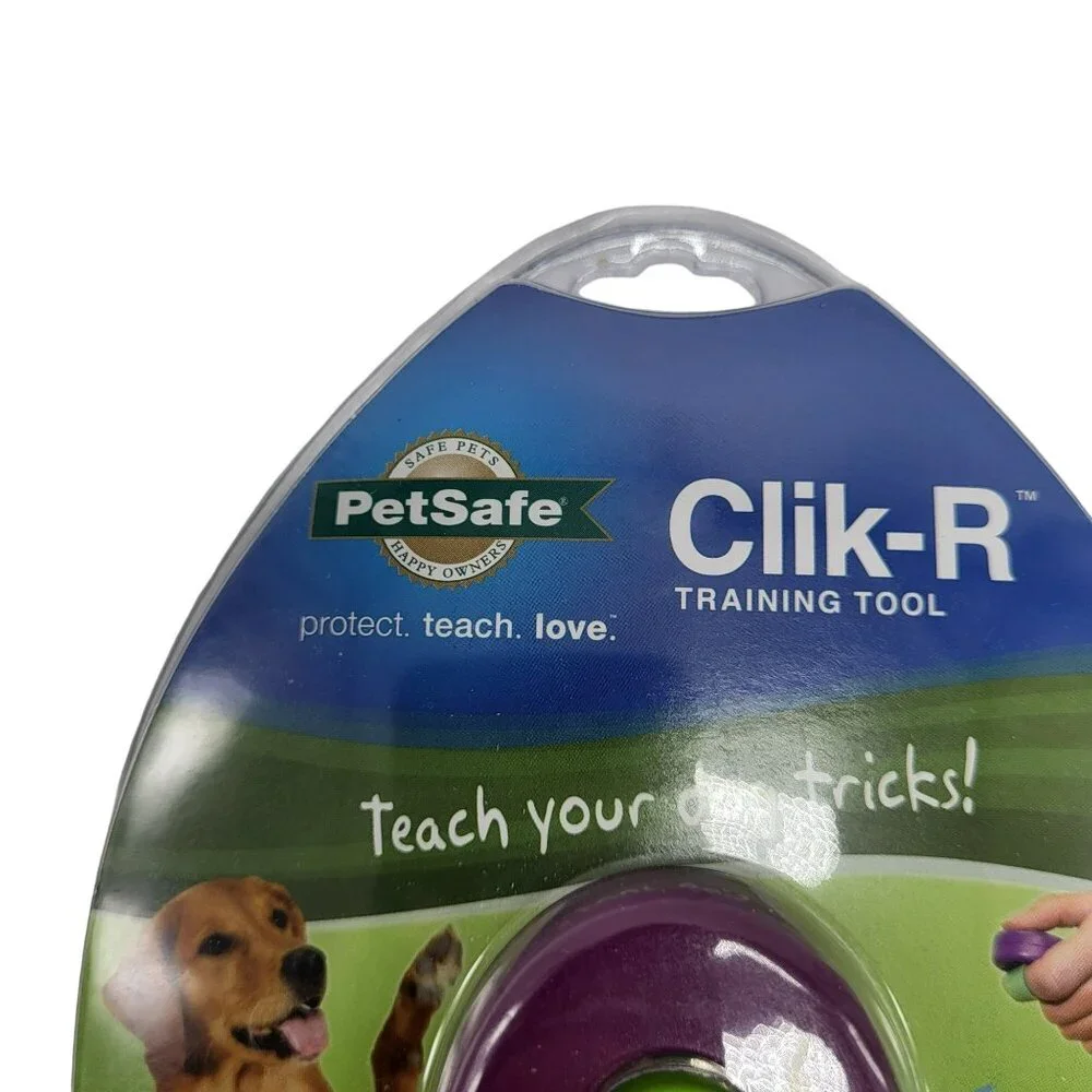 PetSafe Clik-R Click Training Tool For Dogs & Cats Purple Green